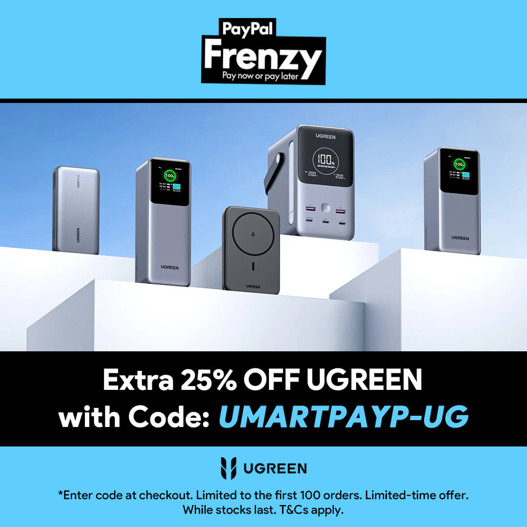 Use Code UMARTPAYP-UG to Get 25% Off Select UGREEN Products