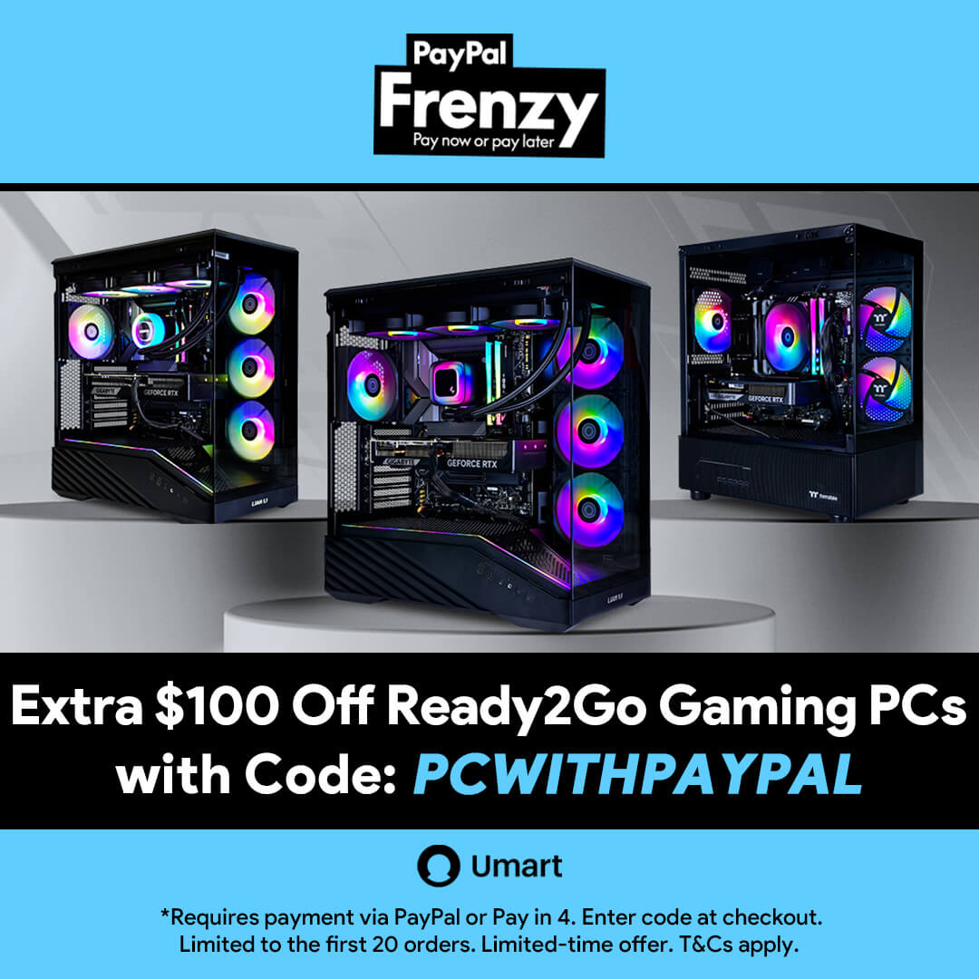 Save $100 on Ready2Go Gaming PCs with PayPal!