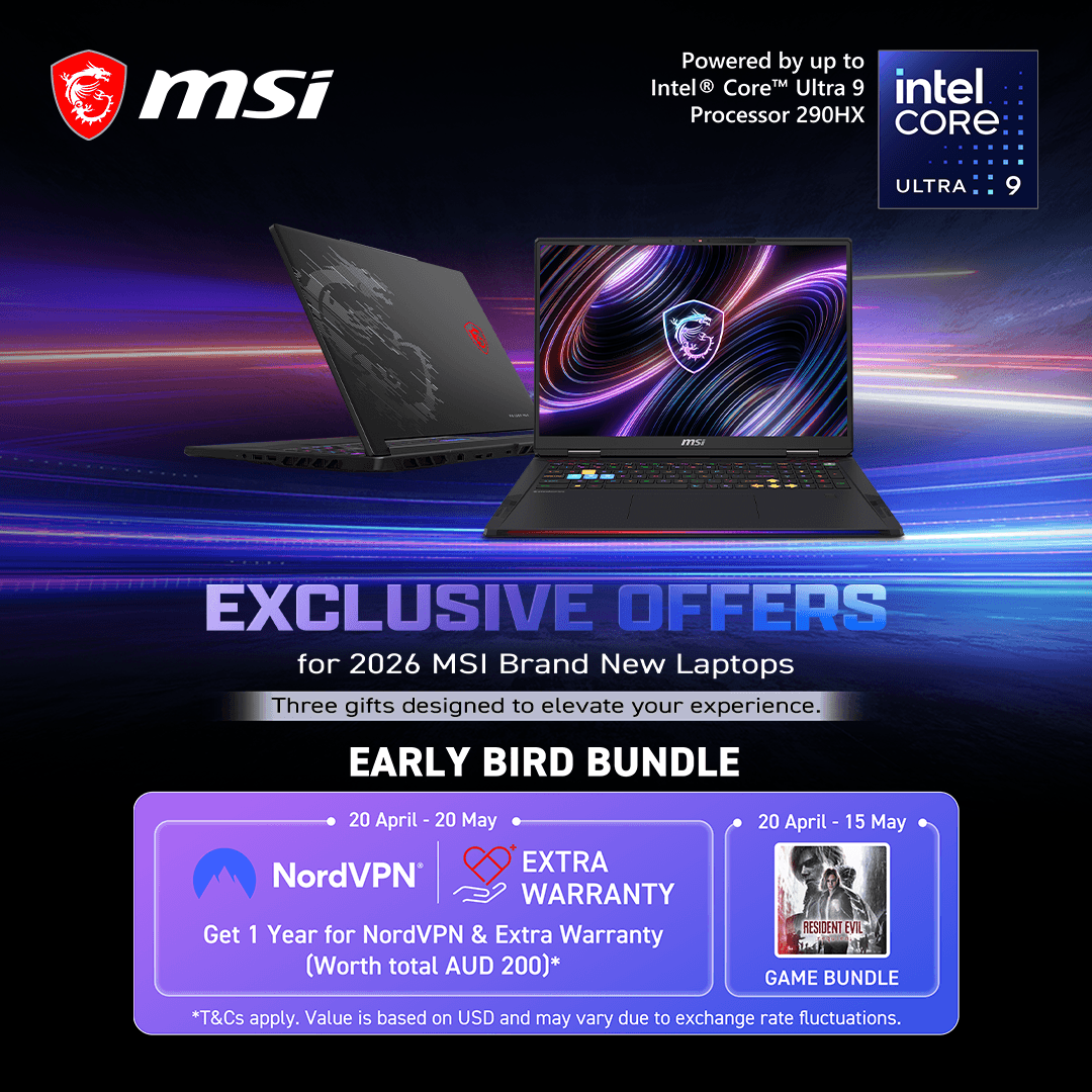 Pre-Order MSI Raider 16 Max HX B2WI-014AU & Get NordVPN, Extra Warranty and Resident Evil Requiem