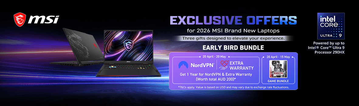 Pre-Order MSI Raider 16 Max HX B2WI-014AU & Get NordVPN, Extra Warranty and Resident Evil Requiem
