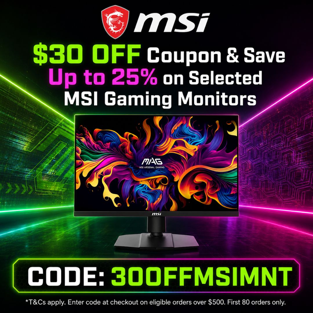 Exclusive | Get $30 OFF Coupon & Save Up to 25% on Selected MSI Gaming Monitors