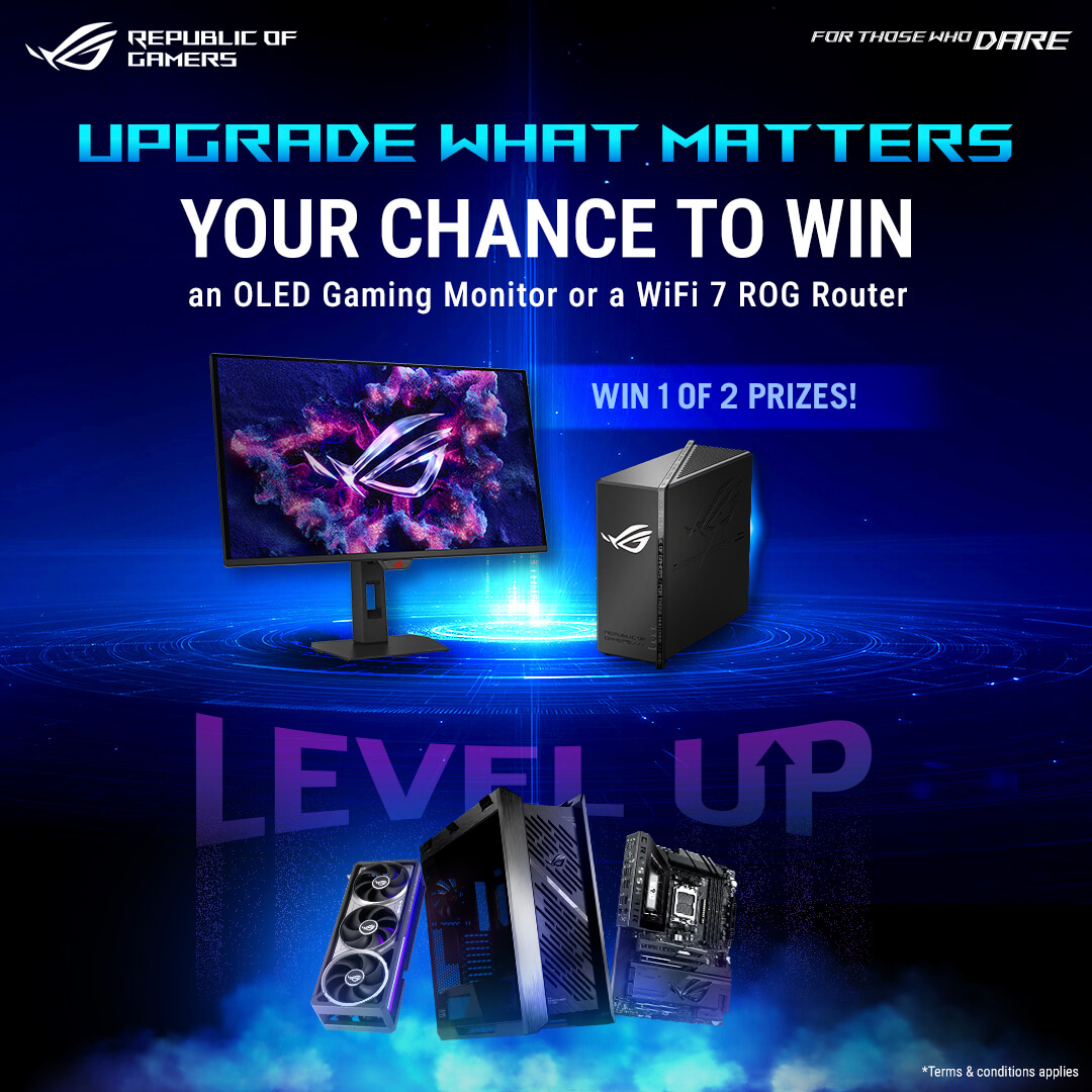Chance to Win an ROG OLED Monitor or WiFi 7 Router with ASUS