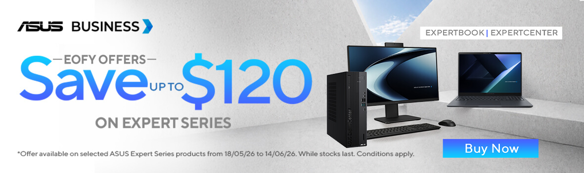 Save Up to $120 on Selected ASUS ExpertBook or ExpertCenter Products