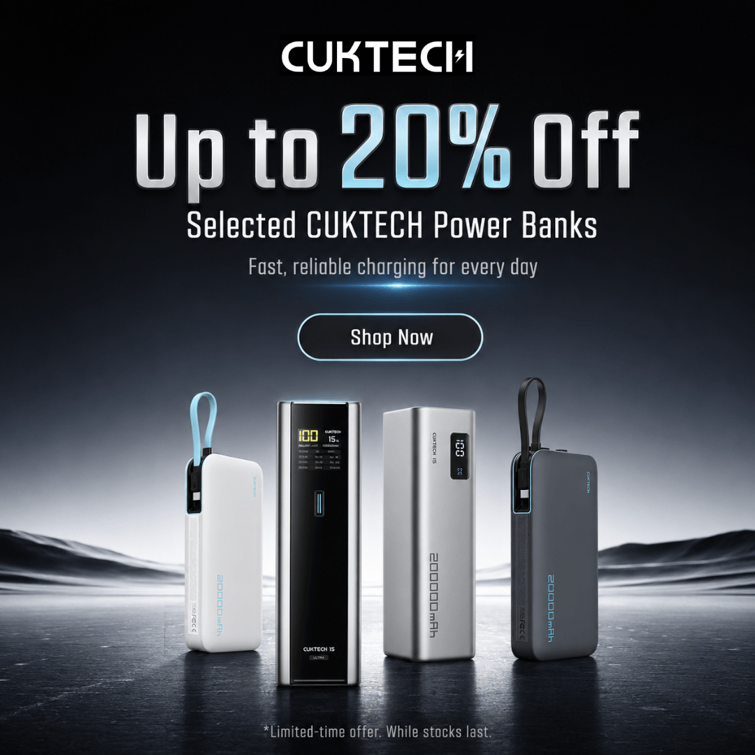 CUKTECH Power Banks & Fast-Charging Essentials | Up to 20% Off