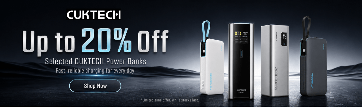 CUKTECH Power Banks & Fast-Charging Essentials | Up to 20% Off