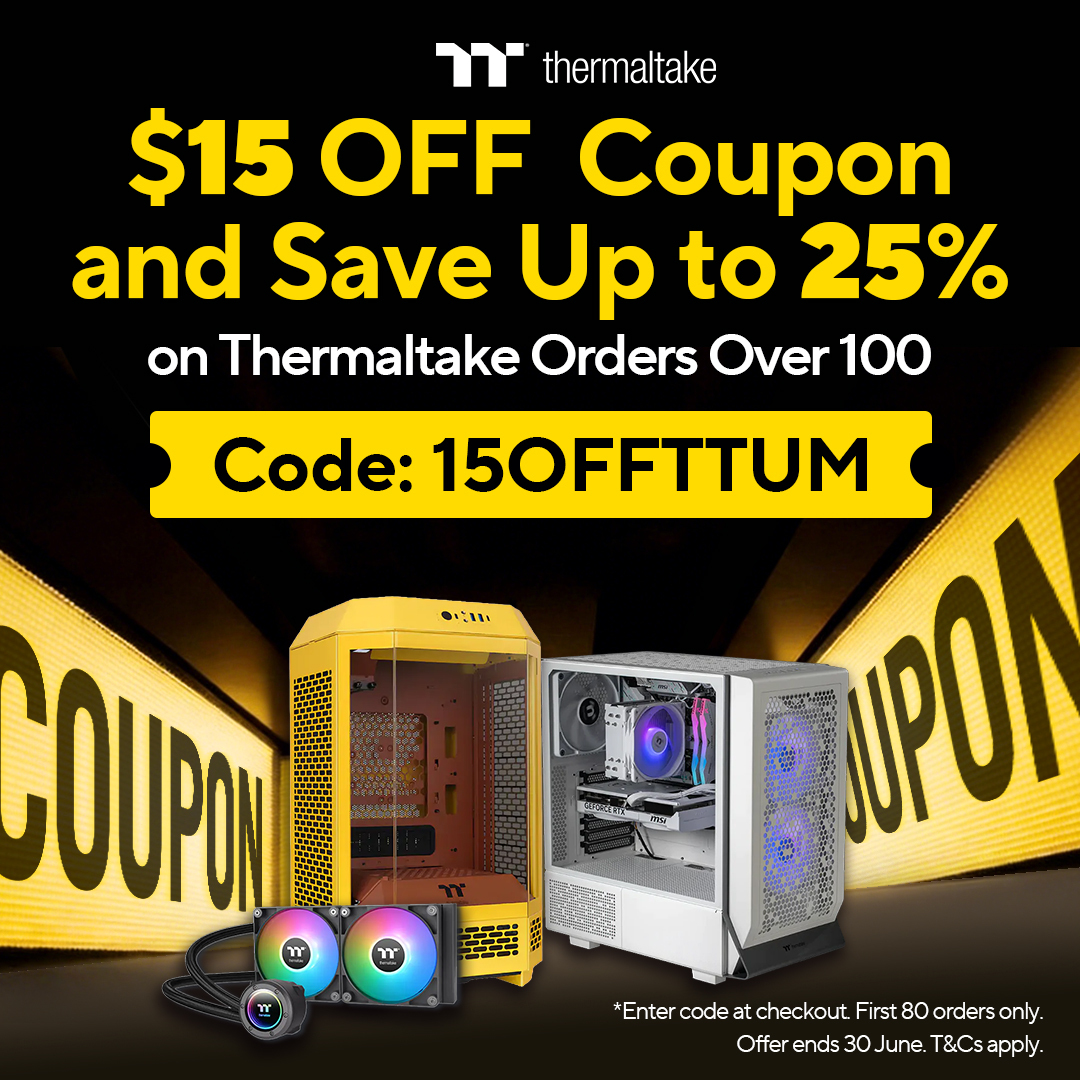 Get an Extra $15 OFF Coupon and Save Up to 25% Off on Thermaltake Orders Over $100