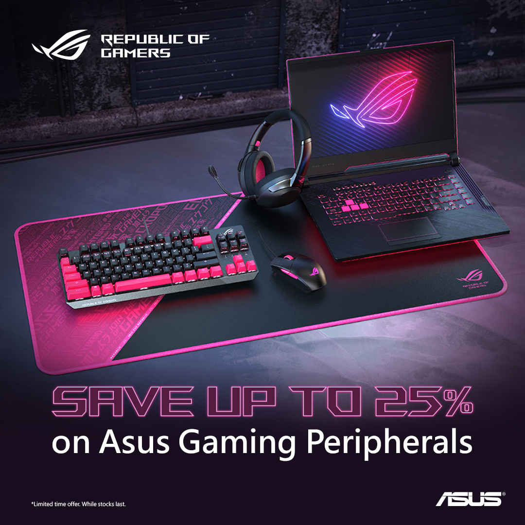 Save Up to 25% on ASUS ROG & TUF Gaming Peripherals