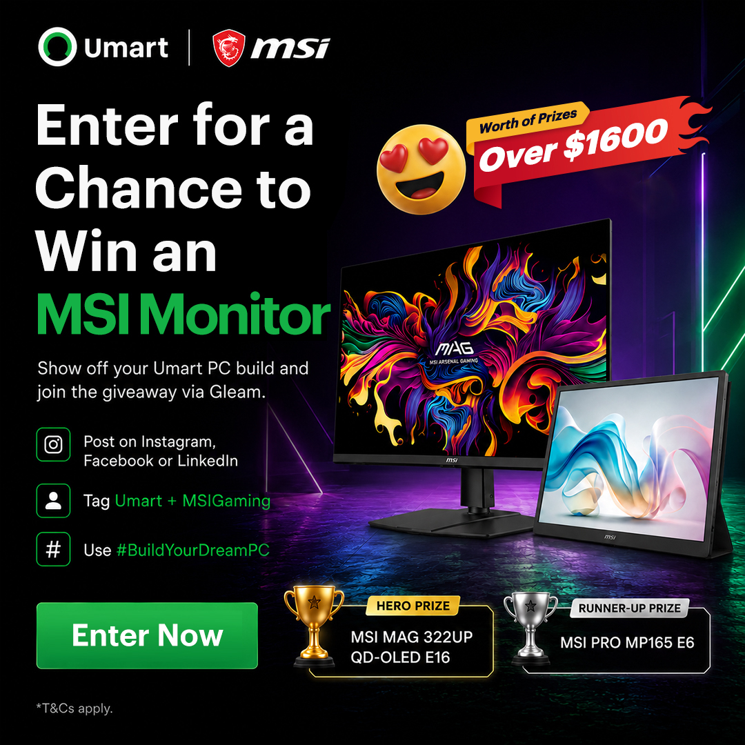 Show Off Your Umart PC Build for a Chance to Win MSI Monitors