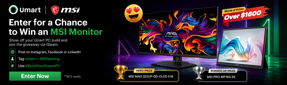 Show Off Your Umart PC Build for a Chance to Win MSI Monitors