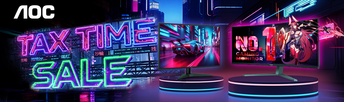 AOC Monitor Tax Time Sale