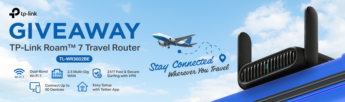 TP-LINK Giveaway | Chance to Win TP-Link TL-WR3602BE Wi-Fi 7 Travel Router 