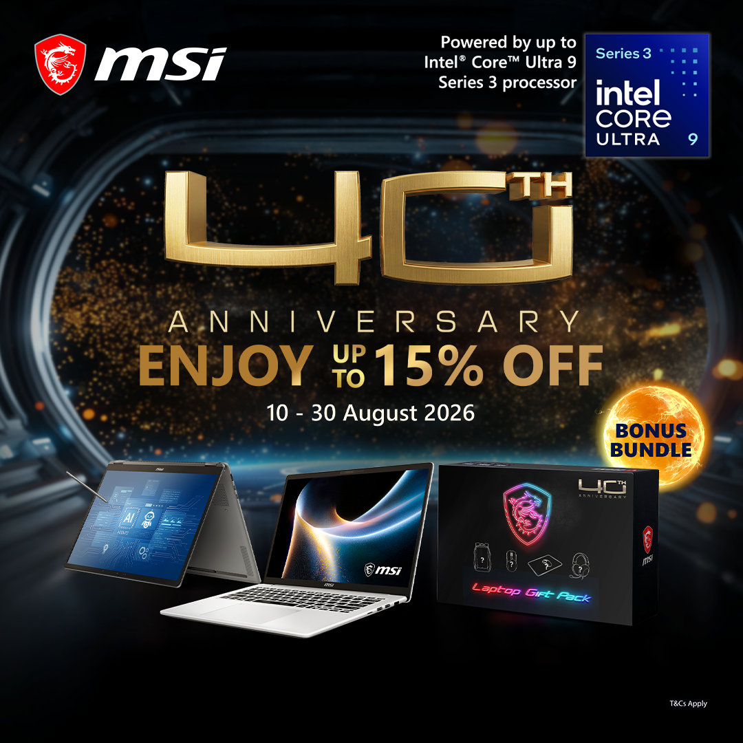 MSI 40th Anniversary Laptop & Handhelds Sale | Up to $450 Off + Claim Free Premium Gift Bundle