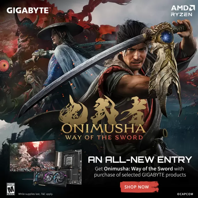 Get Onimusha: Way of the Sword with Selected GIGABYTE Products