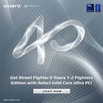 Get Street Fighter 6 Years 1‑2 Fighters Edition with Select GIGABYTE x Intel Core Ultra PC!