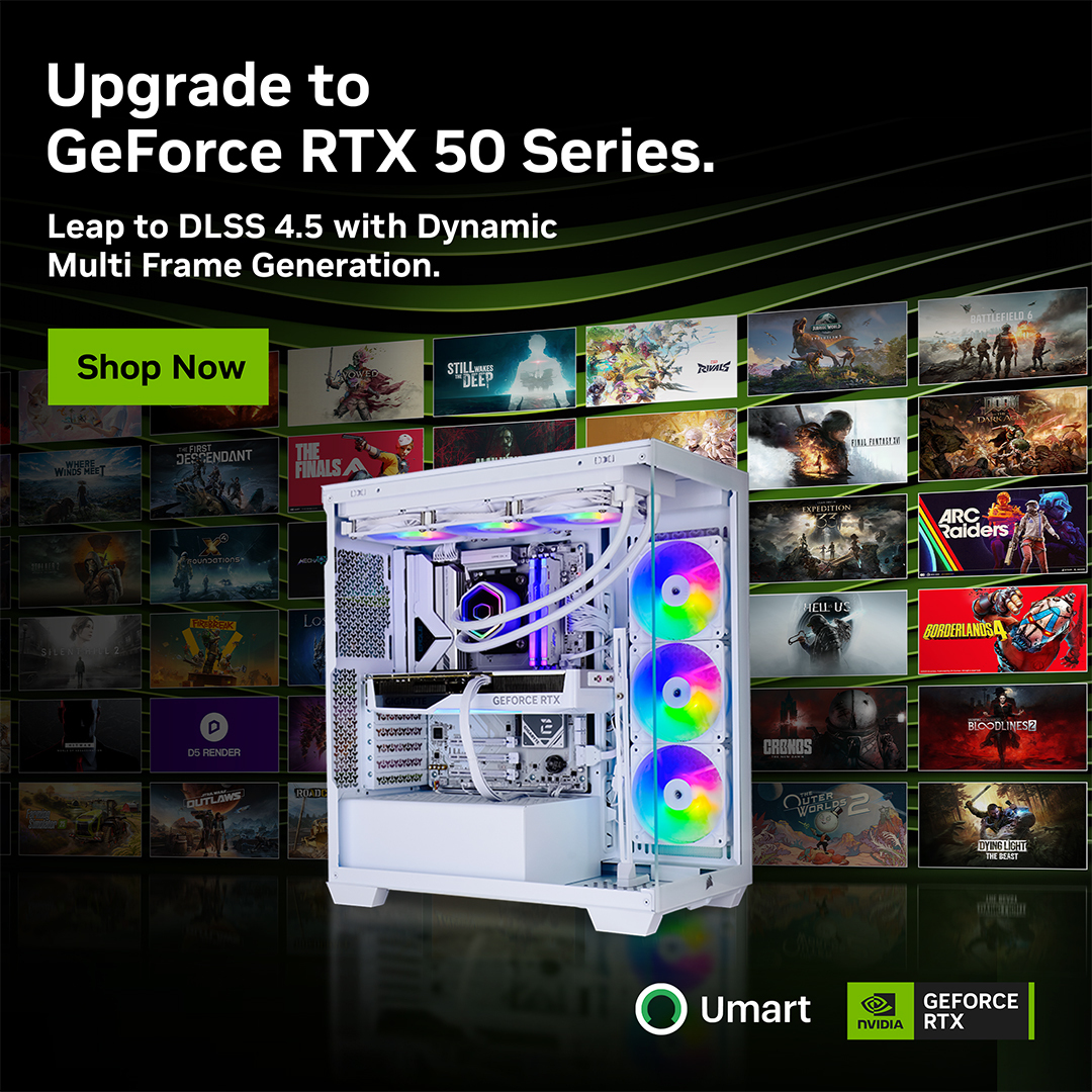 Upgrade to GeForce RTX 50 Series. Leap to DLSS 4.5 with Dynamic Multi Frame Generation.