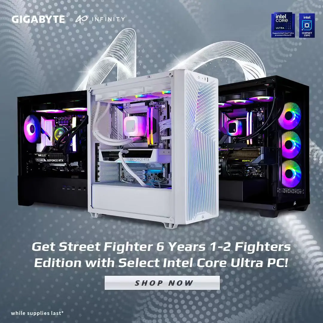 Get Street Fighter 6 Years 1‑2 Fighters Edition with Select GIGABYTE x Intel Core Ultra PC!