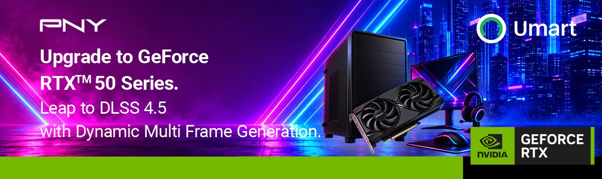Upgrade to PNY GeForce RTX™ 50 Series | Leap to DLSS 4.5 with Dynamic Multi Frame Generation