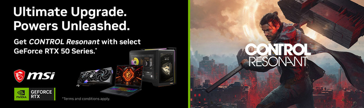 Get CONTROL Resonant with Select MSI GeForce RTX 50 Series