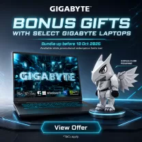 Bundle Up & Get a Bonus Gift Valued Up to $69 with Select GIGABYTE Laptops