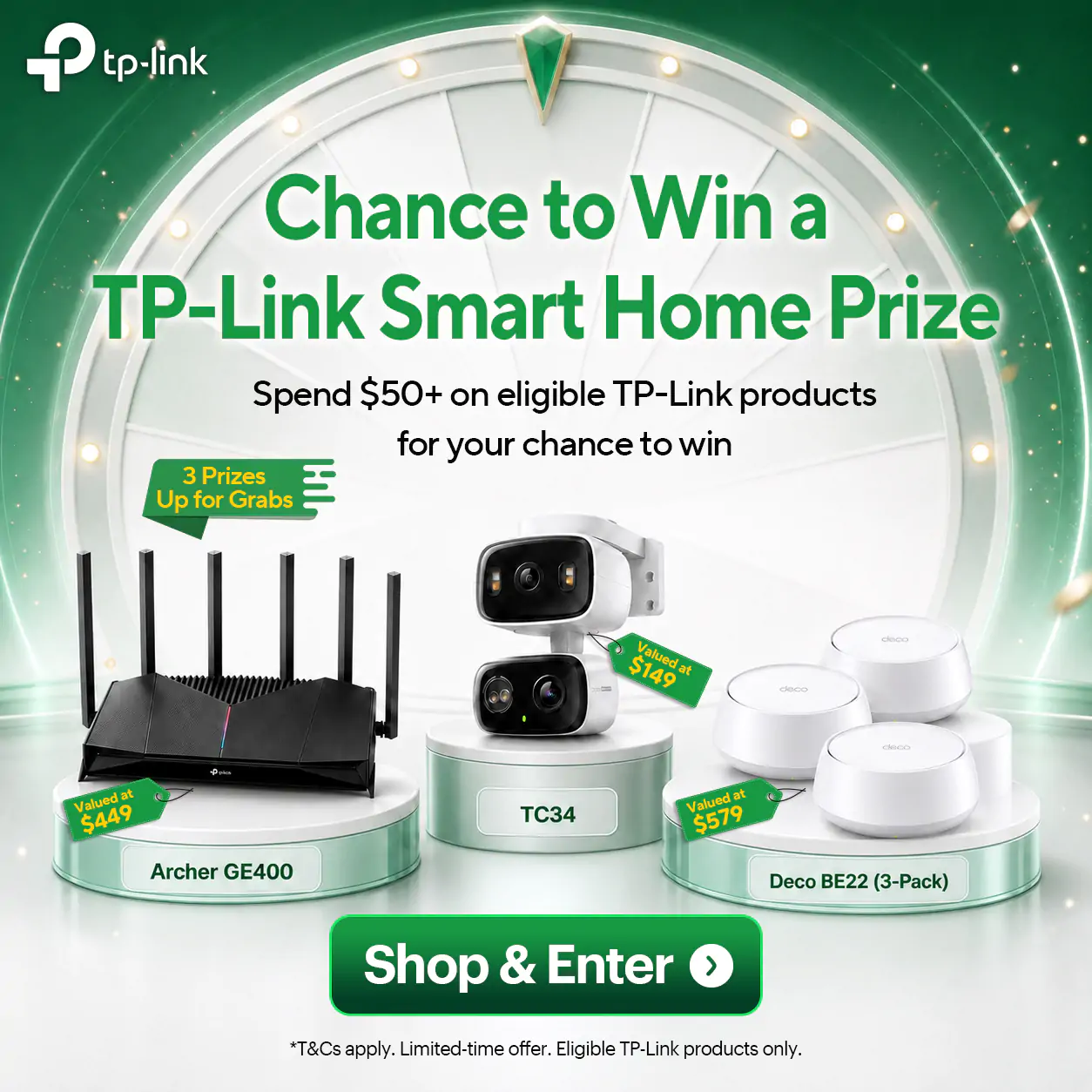 Chance to Win 1 of 3 TP-Link Smart Home Prizes