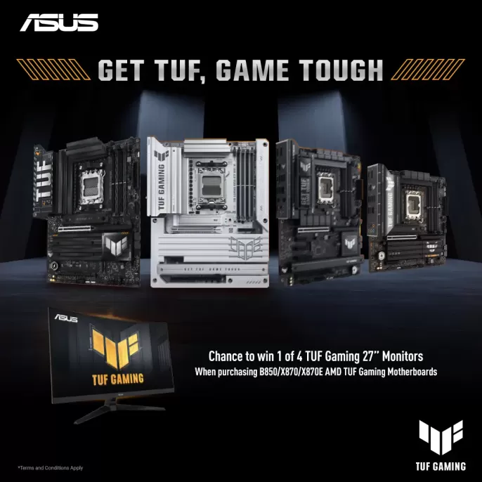 Chance to Win 1 of 4 TUF Gaming 27" Monitors with Select ASUS Gaming Motherboards