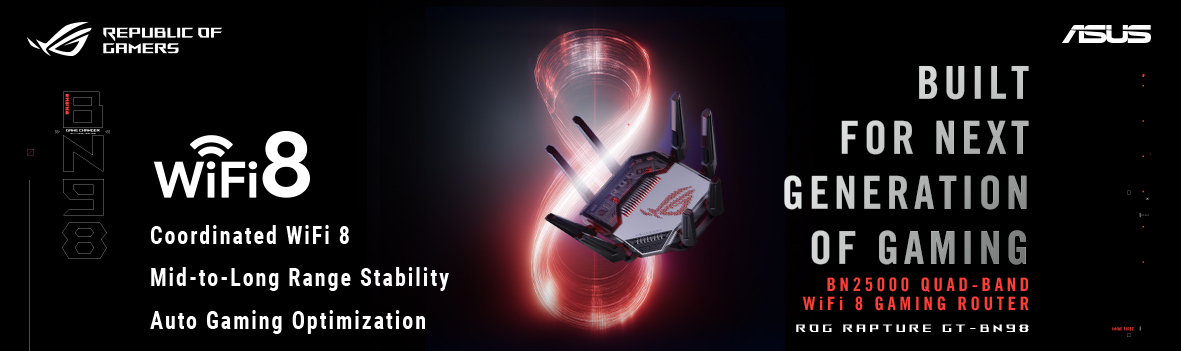 ASUS ROG Rapture GT-BN98 | World’s First WiFi 8 Gaming Router