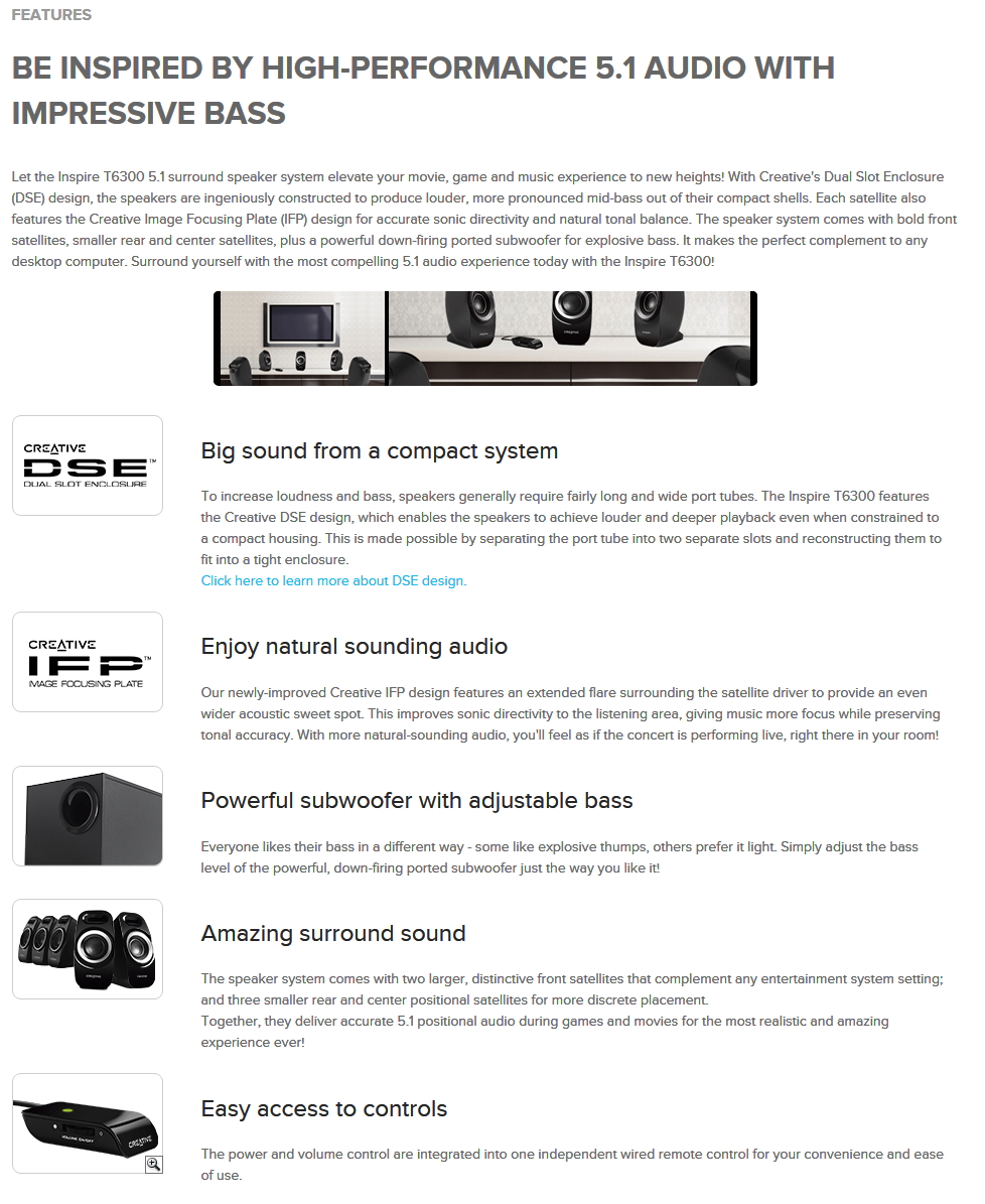 creative inspire t6300 creative inspire t6300