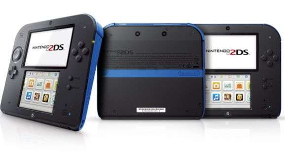 nintendo 2ds blue and black