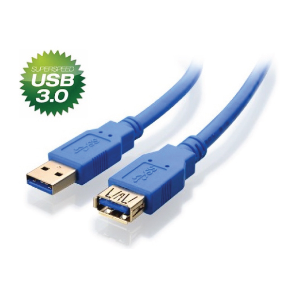Premium 1.5//3M USB 2.0 A Male To A Female M//F Extension Extender Cable Cord Blue