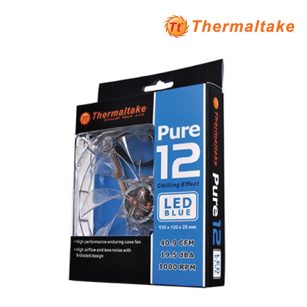 Thermaltake Pure 12 Blue LED 120mm Fan (F012-PL12BU-A) - Umart.com.au
