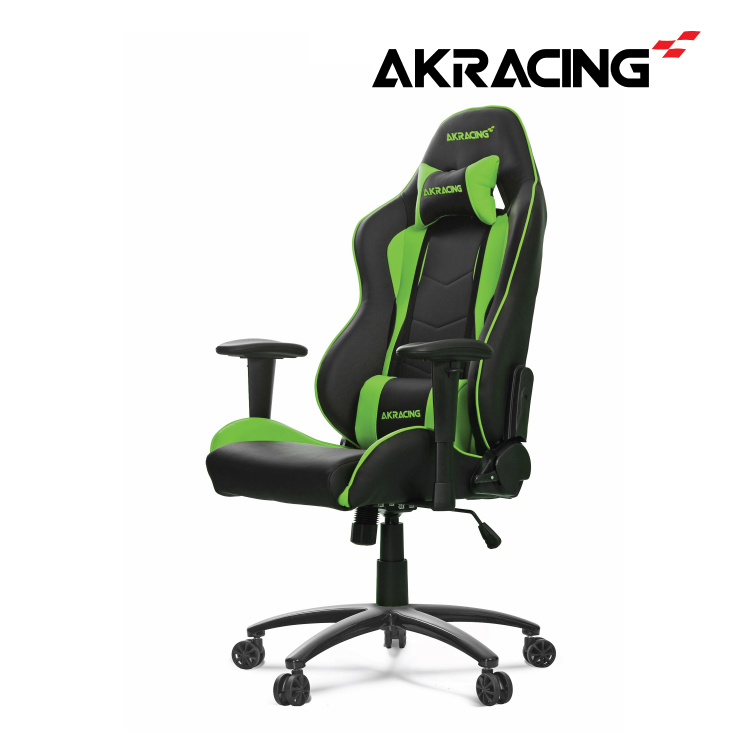 AKRacing Nitro Series Office\/Gaming Chair Black\/Green  Umart.com.au