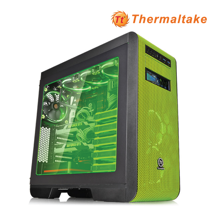 Thermaltake Core V51 Riing Green ATX gaming Mid Tower Case  Umart.com.au