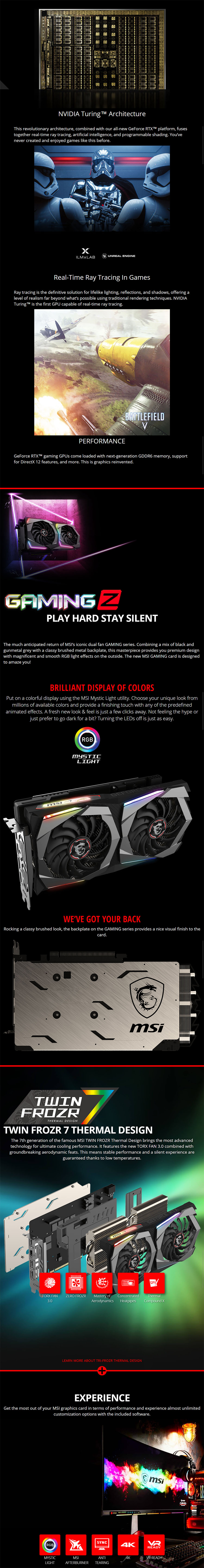 Msi Geforce Rtx 60 Gaming Z 6g Graphics Card Umart Com Au