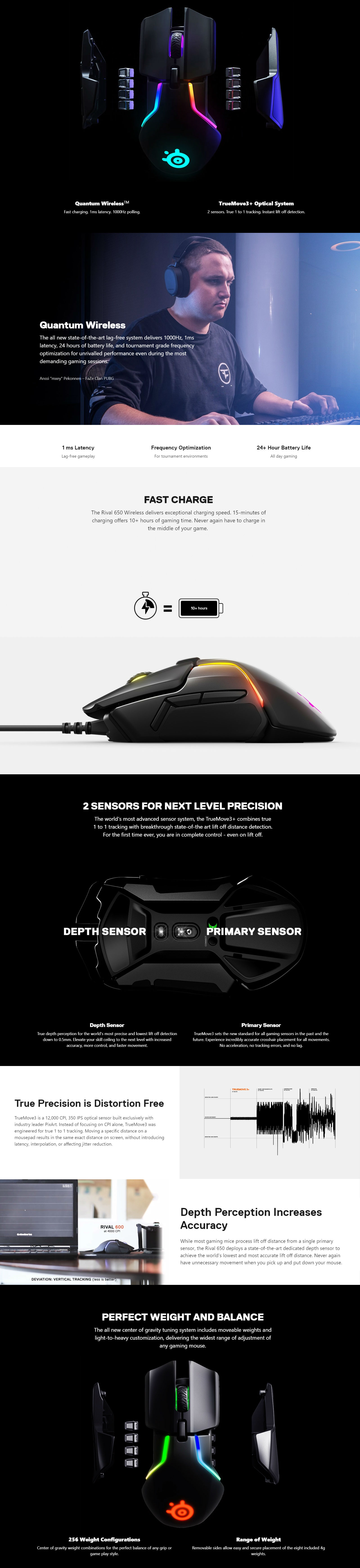 Steelseries Rival 650 Wireless Gaming Mouse Igamerworld