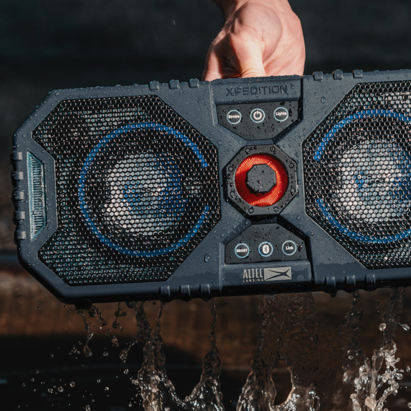 Altec Lansing Xpedition 4 Rugged Portable LED Bluetooth Speakers (ALP