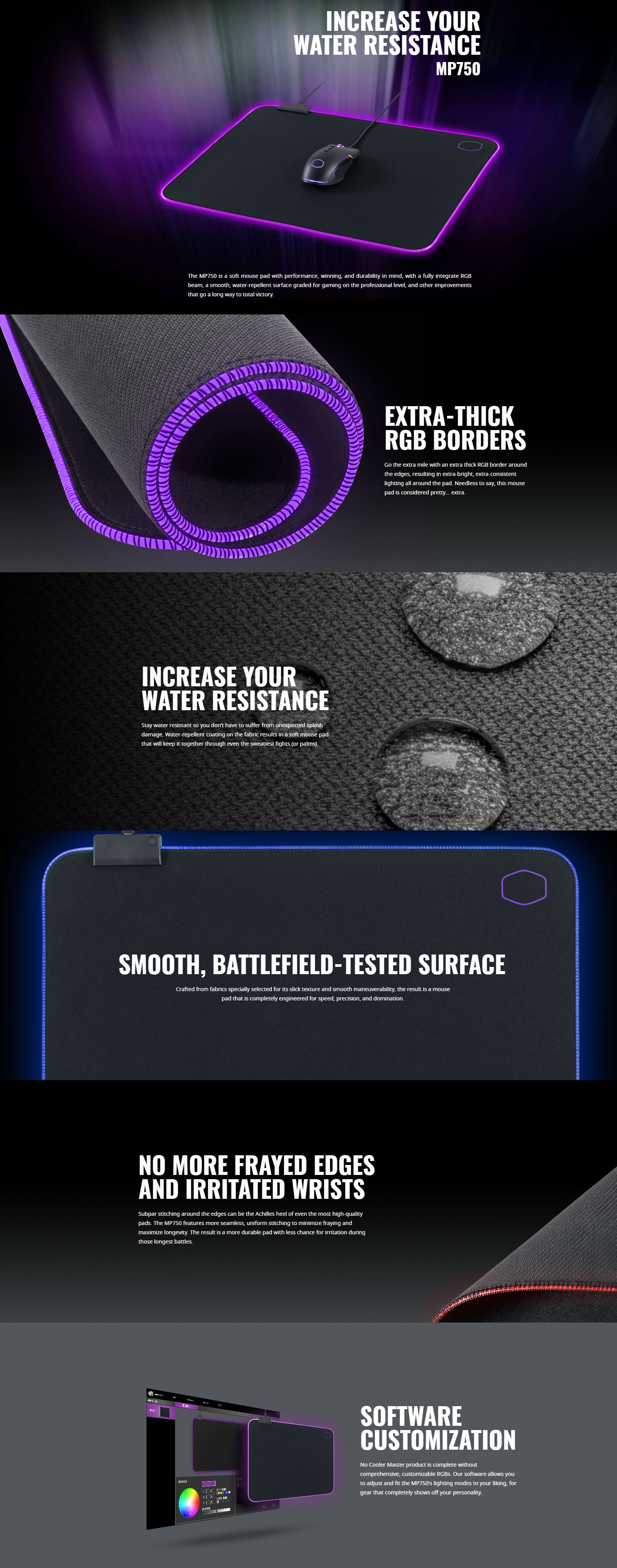 Cooler Master MP750 RGB Soft Gaming XL Mouse Pad Umart au