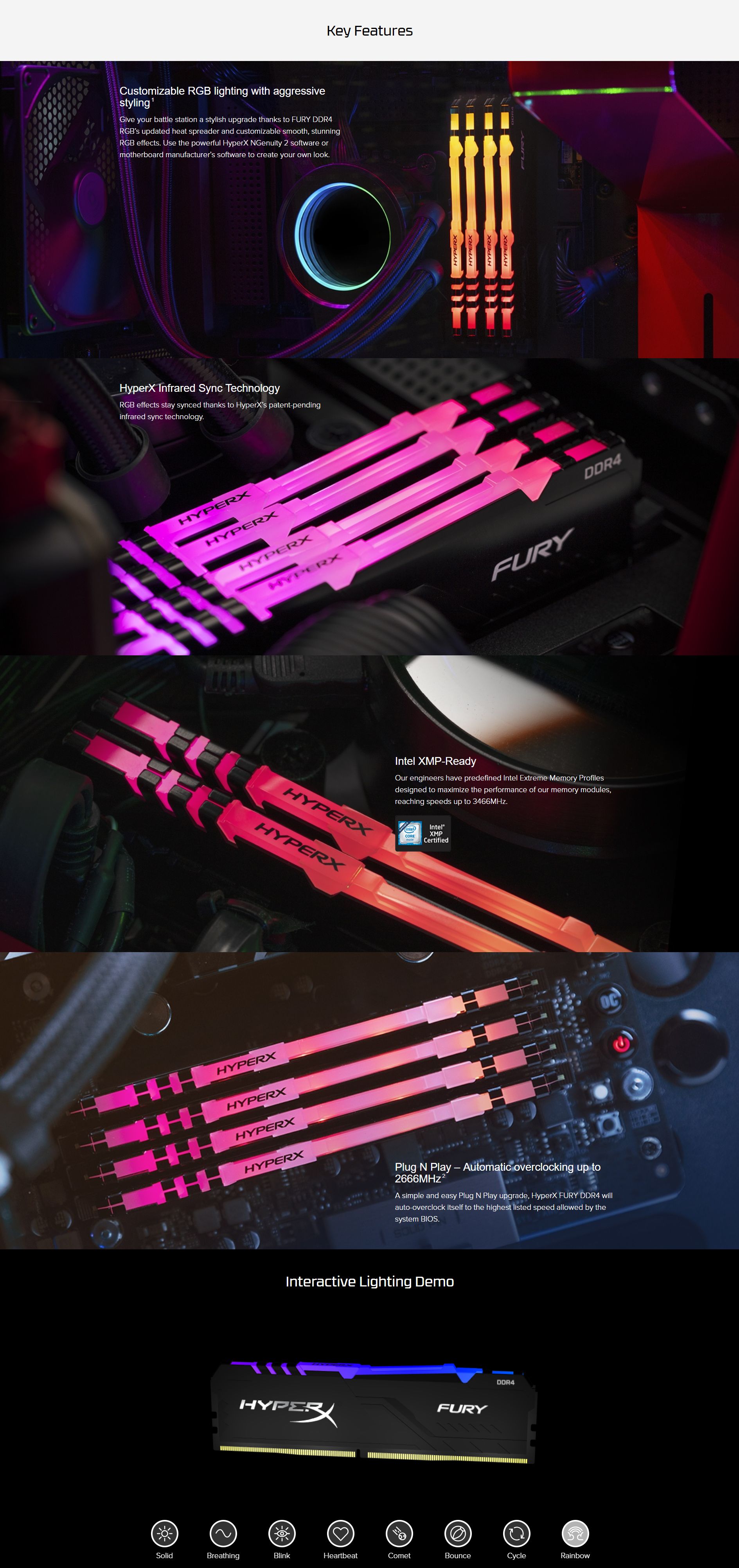 Kingston Hyperx 32gb Kingston HyperX FURY RGB 32GB (2 X 16GB