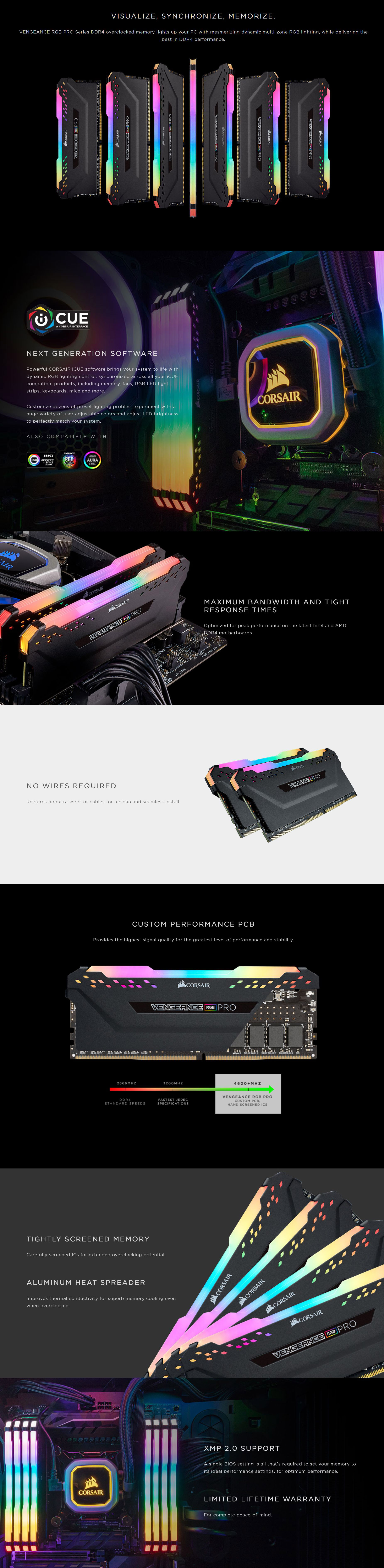 Corsair Vengeance RGB Pro 32GB (2x16GB) 2666MHz DDR4 RAM