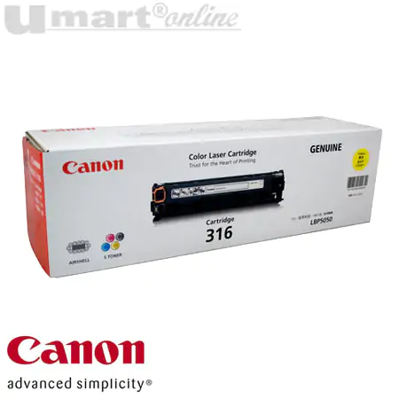 Canon Yellow Toner Cartridge for LBP-5050N (CART316Y)