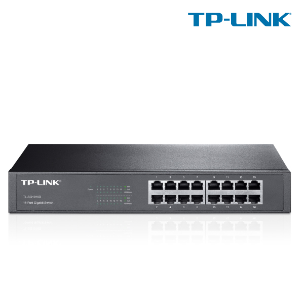 TP-Link 16 Port 10/100/1000 Gigabit Rack Mountable Switch(Brackets Optional)