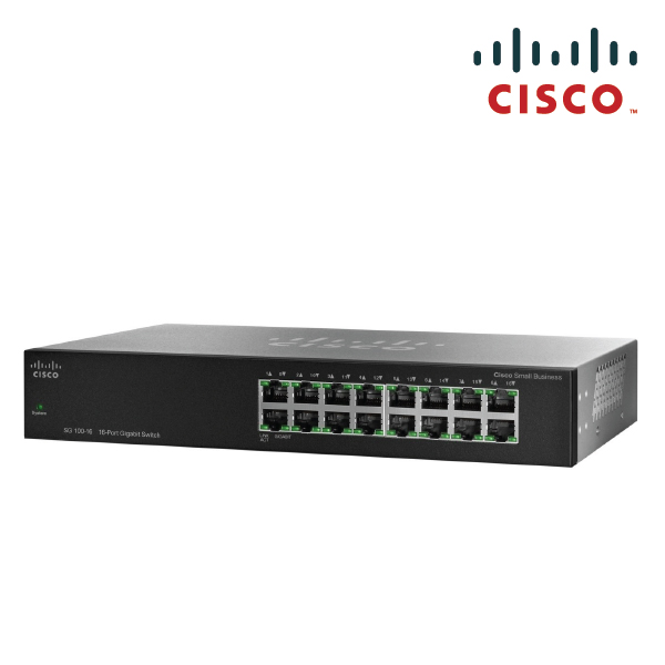 Cisco SG 100-16 16-Port Gigabit Rack Switch