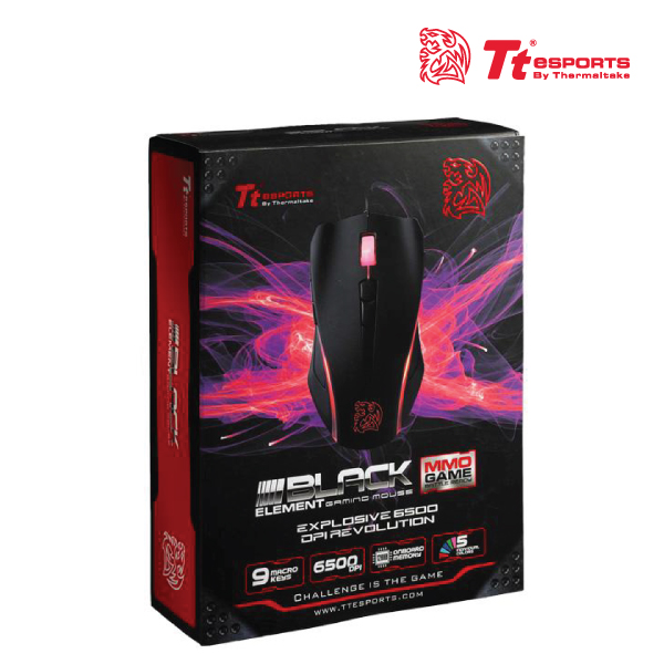 Thermaltake MOBLE001DTeSports Black Element Gaming Mouse