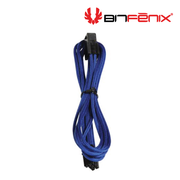 BitFenix Sleeved 6-Pin VGA Card Power Extension Cable , 45CM, BLUE/BLACK