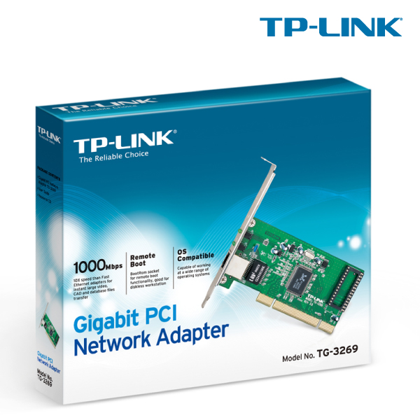 TP-LINK 32-bit Gigabit 10/100/1000Mbps PCI Network Adapter (TG-3269)