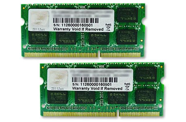 G.Skill 8GB Single Channel DDR3-1600 SODIMM [SQ] F3-1600C10S-8GSQ