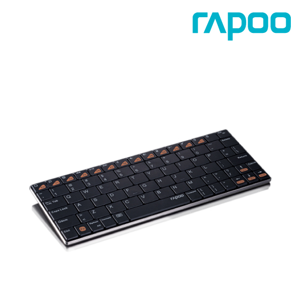 Rapoo E6300 Compact Bluetooth Keyboard for iPad (Blade Series) Black