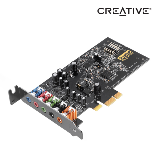 Creative Sound Blaster Audigy FX 5.1 PCIe Sound Card with SBX Pro Studio, with low profile bracket,