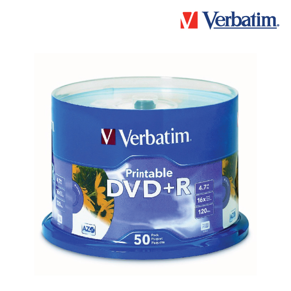 Verbatim 95136 DVD+R 16x White Inkjet Printable 50sp