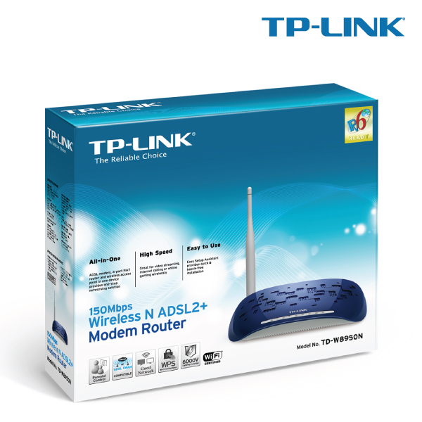 TP-Link TD-W8950N 150M WirelessLite N ADSL2+/4portRouter