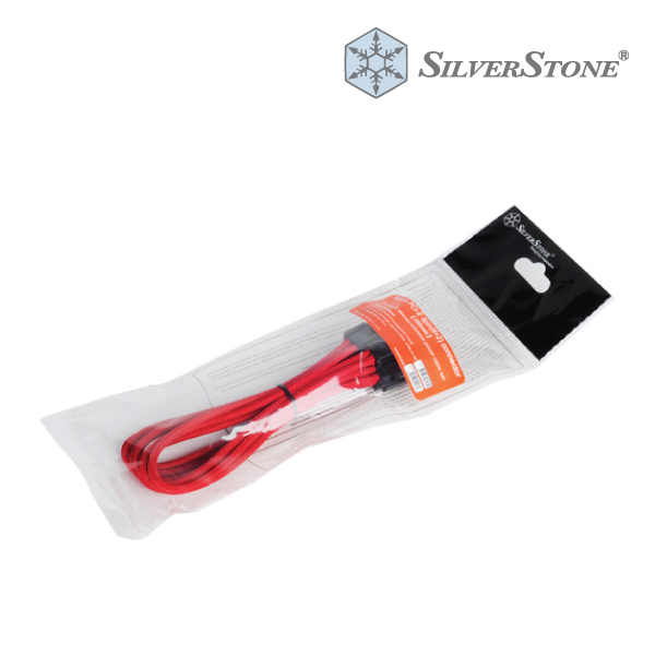 Silverstone PP07-PCIR PCIE 8 Pin to PCIE 6+2Pin RED